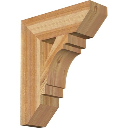Ekena Millwork Merced Slat Rough Sawn Bracket, Western Red Cedar, 6"W x 20"D x 24"H BKT06X20X24MRC06RWR